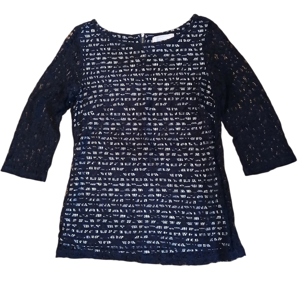 Banana Republic Women's Size 2 Black  Lace Top